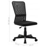 Kancelárska stolička čierna, sieťovinová látka